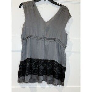 Daytrip Black & Gray  Frayed Edge Tank Top - Women's Size Large NWT